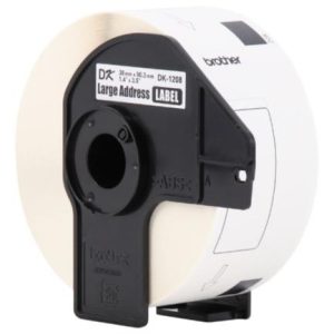 etiquetas brother dk1208 precortada papel blanco 38mmx90.3mm 400 etiquetas