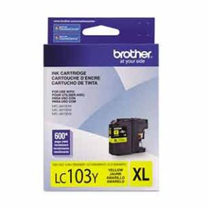 tinta brother lc103y rendimiento 600 páginas color amarillo