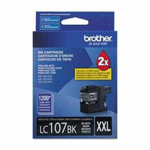tinta brother lc107bk rendimiento 1200 páginas color negro