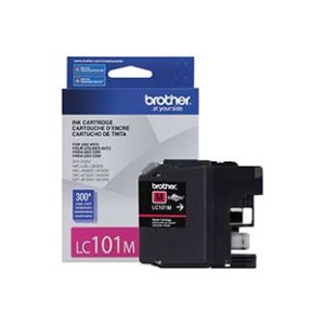 tinta brother lc101m rendimiento 300 páginas color magenta