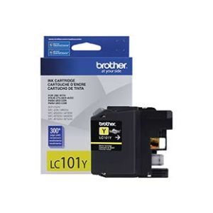 tinta brother lc101bk rendimiento 300 páginas color amarillo
