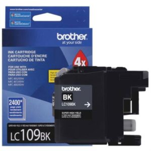 tinta brother lc109bk rendimiento 2400 páginas color negro