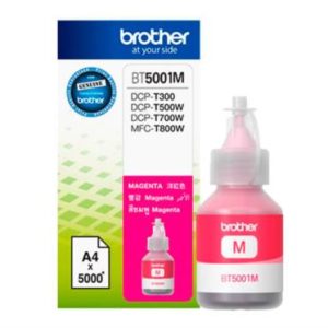 tinta brother bt5001m rendimiento ultra 5000 páginas color magenta