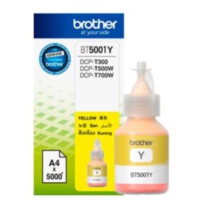 tinta brother bt5001y rendimiento ultra 5000 páginas color amarillo