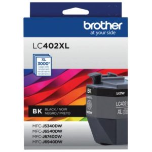 tinta brother lc402xl súper alto rendimiento hasta 3000 páginas color negro