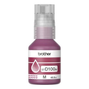 botella de tinta brother de color magenta de ultra alto rendimiento btd100m de la serie inkbenefit tank imprime hasta 50