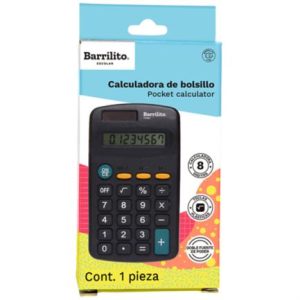 calculadora barrilito bolsillo 8 digitos 1 pza