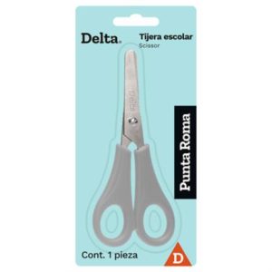 tijera barrilito delta escolar acero inoxidable punta roma