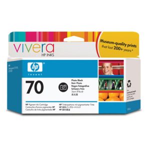 tinta hp lf 70 negro foto designjet z2100 z3100 130ml