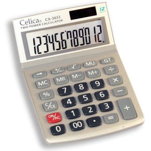 calculadora celica ca 2633 semi escrit 12 digitos dual