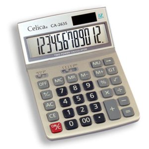 calculadora celica ca 2635 escritorio 12 digitos dual
