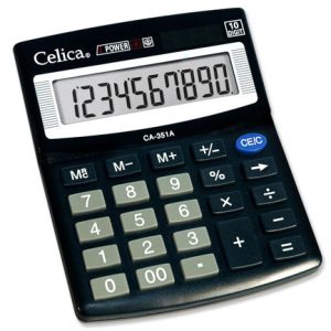 calculadora celica ca 351a semi escritorio 10 dígitos