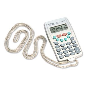 calculadora celica mano cordon 8 digitos bateria