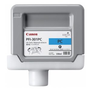 tinta canon pfi 301pc color photo cian de 330ml