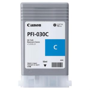 tinta canon pfi 030 color cian para series ta