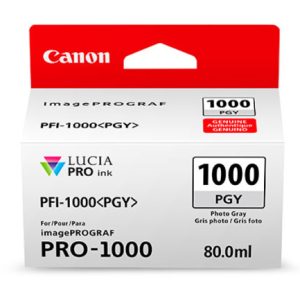 tinta canon pfi 1000r gy lucia pro ink tank 80ml color gris