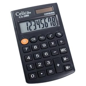 calculadora celica bolsillo 8 digitos c/cartera