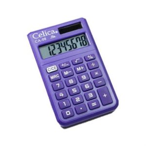 calculadora celica de bolsillo 8 digitos morado