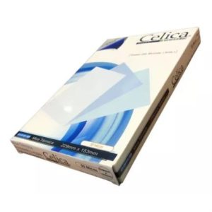mica térmica celica tamaño media carta 229x153mm 8 milesimas o 200 micrones pqte c/50 pzas