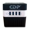 regulador de voltaje cdp ru avr604 600va/300w indicadores led de funcionamiento 4 contactos nema 5 15r y 4 puertos usb