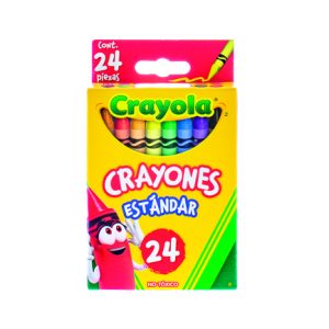 crayones crayola estándar con 24 piezas