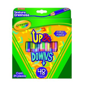lapices de colores crayola up y downs con 24 piezas