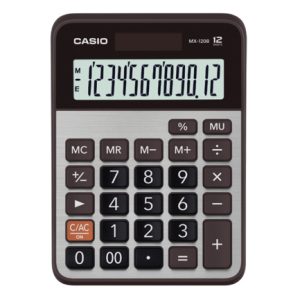 calculadora de escritorio casio mx 120b 12 digitos pantalla extra grande doble alimentacion de bateria