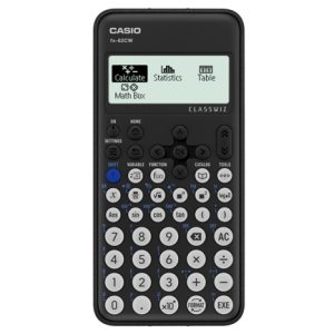 calculadora cientifica casio mas de 290 funciones fx 82cw para preparatoria y universidad negra 4 lineas codigo qr