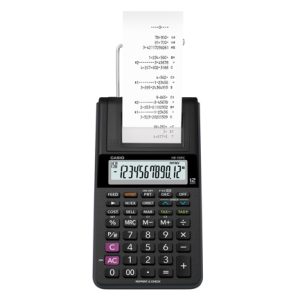 calculadora casio con impresora tipo sumadora hr 10rc negro pantalla lcd costo venta y margen 150 pasos