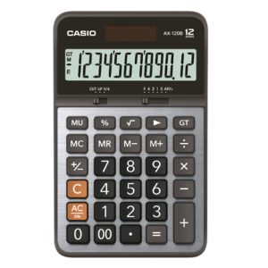 calculadora de escritorio casio ax 120b 12 digitos pantalla extra grande doble alimentacion de bateria