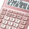 calculadora de escritorio casio ms 120fm pk de 12 digitos rosa metalico costo venta y margen doble alimentacion
