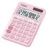 calculadora de escritorio casio ms 20uc de 12 digitos rosa calculo de impuestos y tiempo doble alimentacion