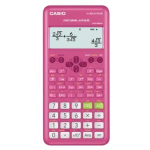calculadora cientifica casio mas de 250 funciones fx 82laplus2 para primaria y secundaria rosa 4 lineas vpam