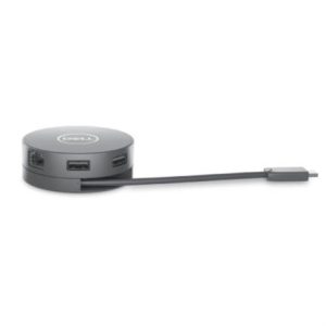 adaptador dell 6 en 1 usb c usb/hdmi/dp/rj45 8w color plata