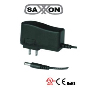 fuente de poder saxxon regulada 12vcc 1 amper conector macho especial para cámaras de cctv/ usos múltiples