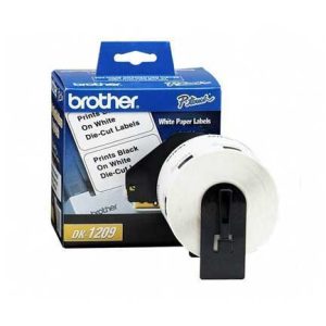 etiquetas brother dk1209 precortada papel blanco 28.9mmx62mm 800 etiquetas