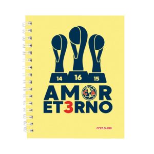 libreta dietrix first class pasta dura doble arillo 80 hojas raya club america modelo amor eterno