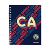 libreta dietrix first class pasta dura doble arillo 80 hojas raya club america modelo ca azul