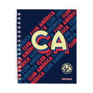 libreta dietrix first class pasta dura doble arillo 80 hojas raya club america modelo ca azul