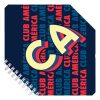 cuaderno profesional dietrix first class pasta dura doble arillo 80 hojas raya club america modelo ca azul