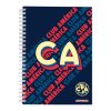 cuaderno profesional dietrix first class pasta dura doble arillo 80 hojas raya club america modelo ca azul