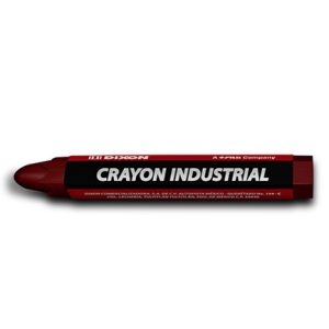 crayón de cera industrial dixon rojo caja con 10 piezas