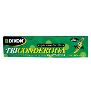 lapiz dixon triconderoga 2 triangular madera caja c/12 lapices