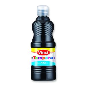 pintura tempera vinci 473 ml negro bujía