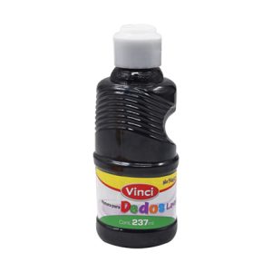 pintura para dedos lavable vinci 237 ml negro
