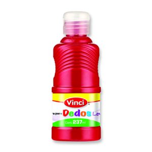 pintura para dedos lavable vinci 237 ml rojo