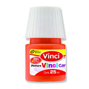 pintura cartel vinci 25 ml rojo naranja 53 caja c/10 piezas