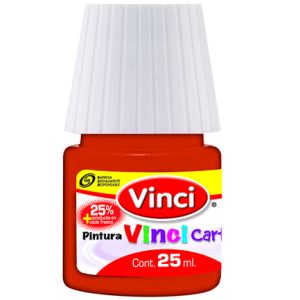 pintura cartel vinci 25 ml bermellon 54 caja c/10 piezas