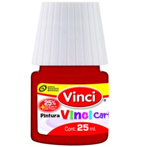 pintura cartel vinci 25 ml carmin 55 caja c/10 piezas