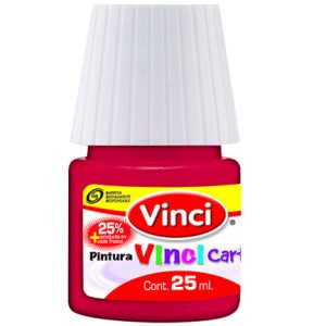 pintura cartel vinci 25 ml rojo carmesi 56 caja c/10 piezas